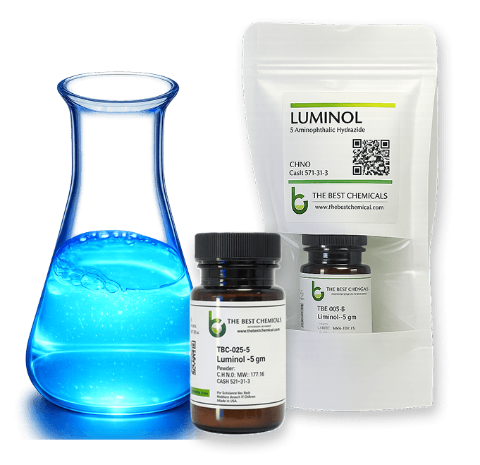 Luminol hero with flask and packaging