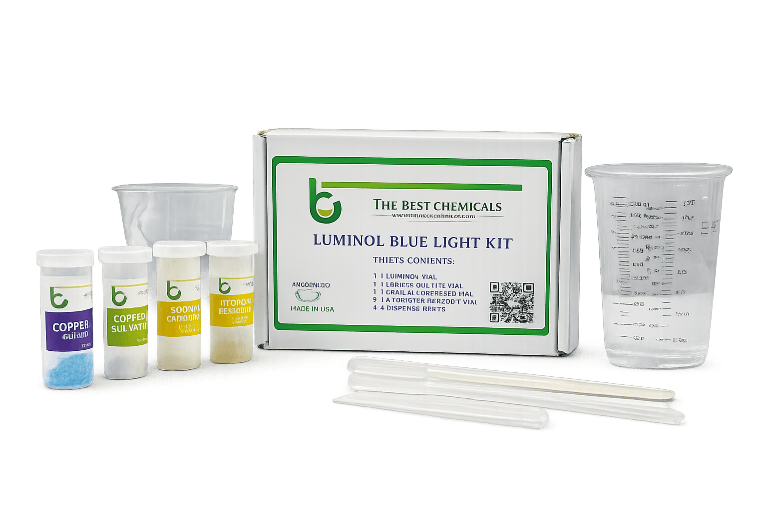 DIY Luminol Blue & Green Light Kit