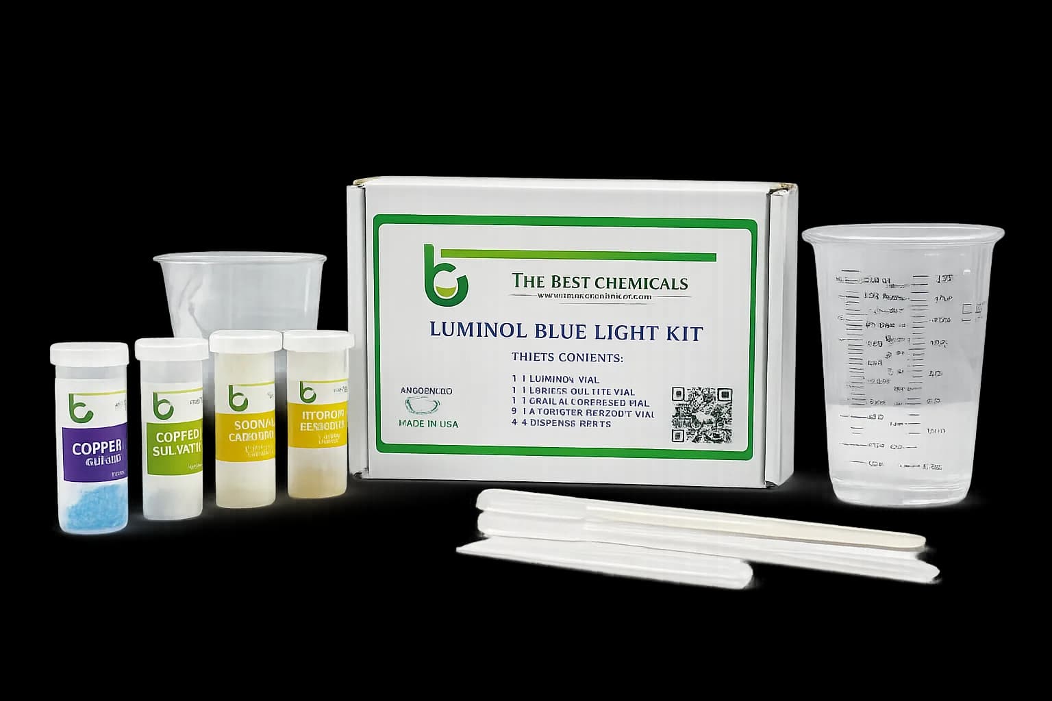 DIY Luminol Blue & Green Light Kit